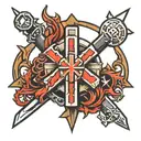 combat medic symbol tattoo design idea