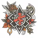 combat medic symbol tattoo design idea