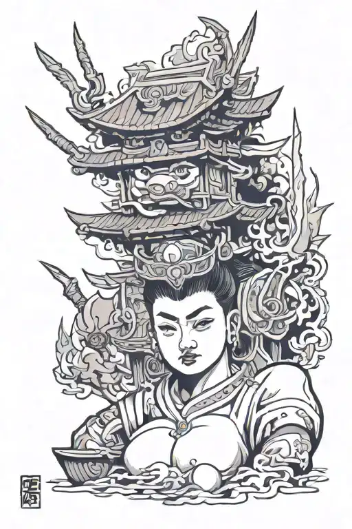 korean Norigae tattoo design idea