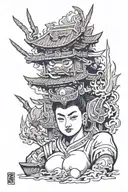 korean Norigae tattoo design idea
