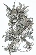 korean Norigae tattoo design idea