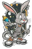 bugs bunny space jam tattoo design idea