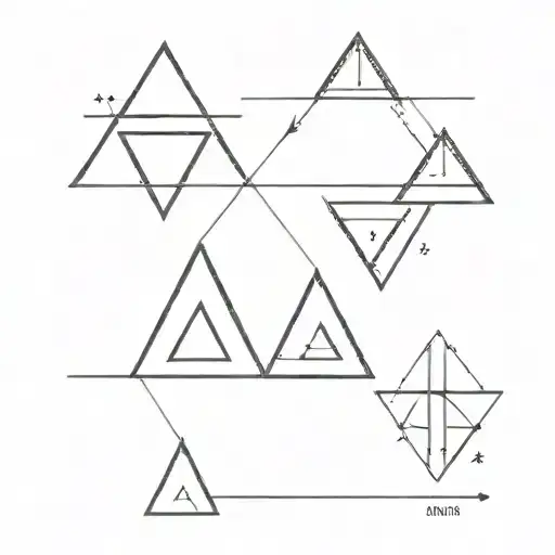 3 triangles from up to down tattoo design idea