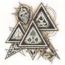 3 triangles from up to down tattoo design idea