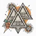 3 triangles from up to down tattoo design idea