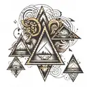 3 triangles from up to down tattoo design idea