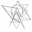 3 triangles from up to down tattoo design idea
