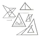 3 triangles from up to down tattoo design idea