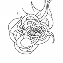 Incorporate elements of Lorna Shore's album art into a minimalist tattoo design tattoo design idea