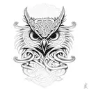 owlbear celtic knotwork tattoo design idea