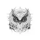 owlbear celtic knotwork tattoo design idea