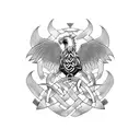 Celtic Knot griffin tattoo design idea