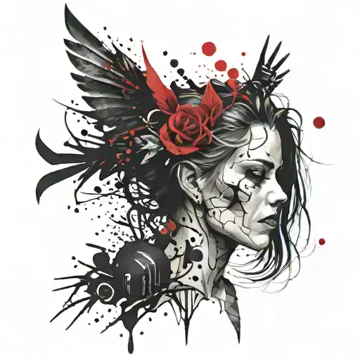Gothic style clavicle tattoo for woman small tattoo design idea