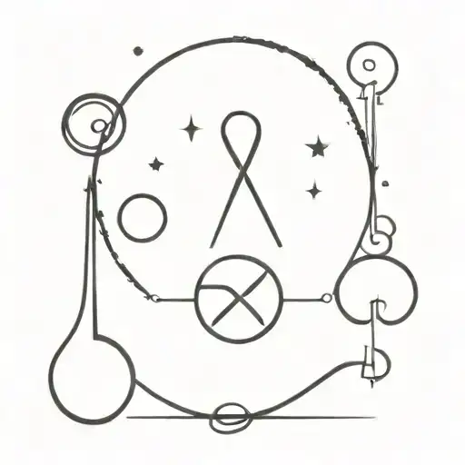 infinity and the symbols of A.R.M.Y. and BTS logo combined tattoo design idea