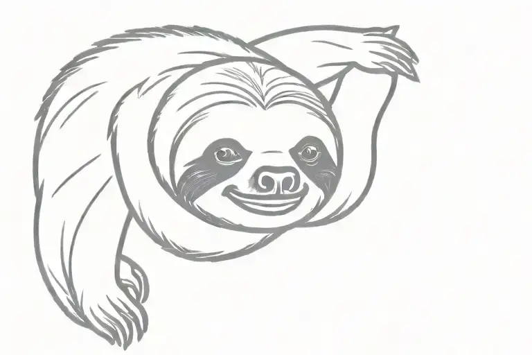 sloth tattoo design idea