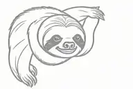sloth tattoo design idea