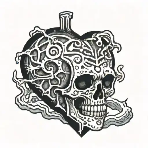 Trafalgar Law heart ice cube tattoo design idea