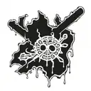 Trafalgar Law heart ice cube tattoo design idea