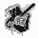 Trafalgar Law heart ice cube tattoo design idea