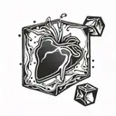  heart ice cube tattoo design idea