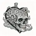 Trafalgar Law heart ice cube tattoo design idea