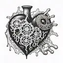 Trafalgar Law heart ice cube tattoo design idea