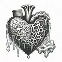 Trafalgar Law heart ice cube tattoo design idea