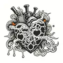 Trafalgar Law heart ice cube tattoo design idea