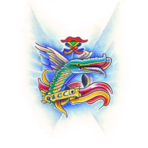 Quetzalcoatl  tattoo design idea