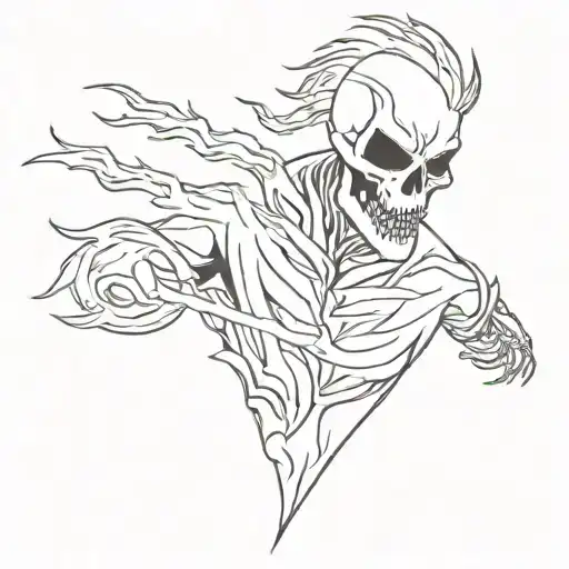 ghost rider tattoo design idea
