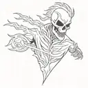 ghost rider tattoo design idea