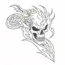 ghost rider tattoo design idea