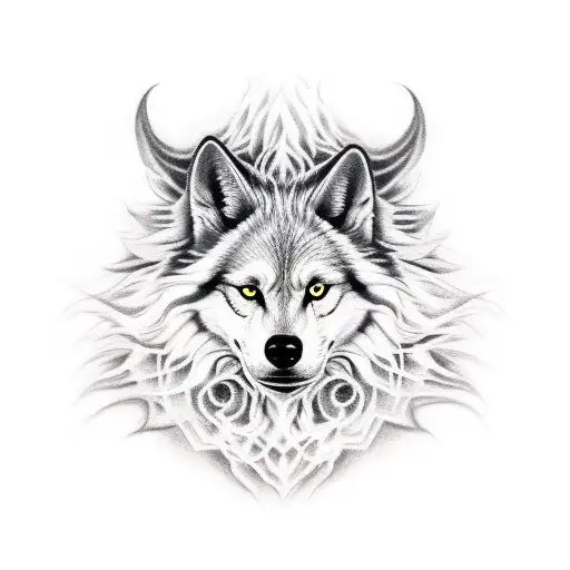 bad wolf no heart tattoo design idea
