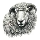 sheep tattoo design idea