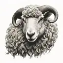 sheep tattoo design idea