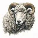 sheep tattoo design idea