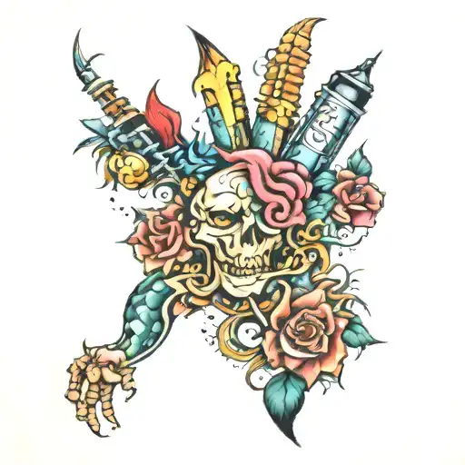 1986 New York City drugs tattoo design idea