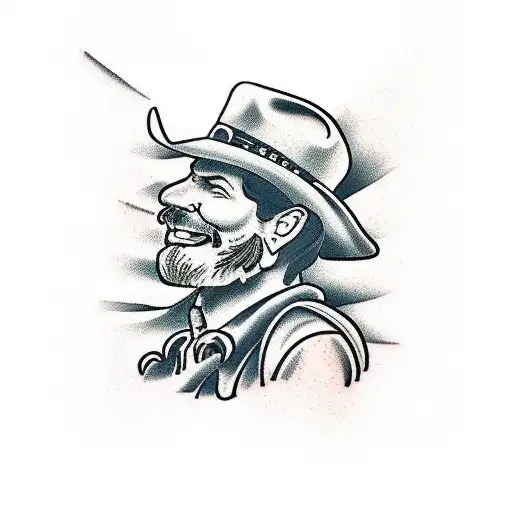 western themed outlaw sleeve  tattoo design idea