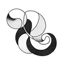 Plus size silhouette lineart tattoo design idea