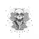 rad skeleton  tattoo design idea