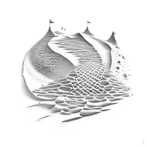 sand dune tattoo design idea