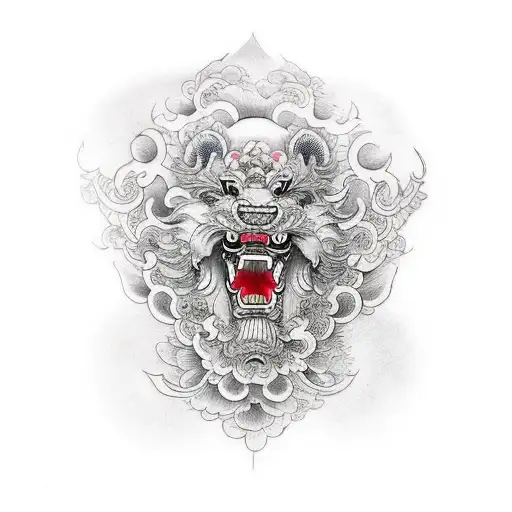 Foo Dog tattoo design idea