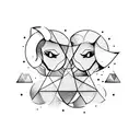 gemini libra cute tattoo design idea