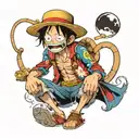 monkey d luffy fun illustration tattoo design idea