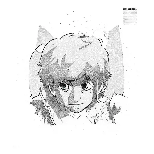 A collage of iconic scenes and characters from Scott Pilgrim in a sketch style tattoo design idea