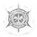 Alchemy symbols and transmutation circles combined with a scene from Fullmetal Alchemist tattoo design idea
