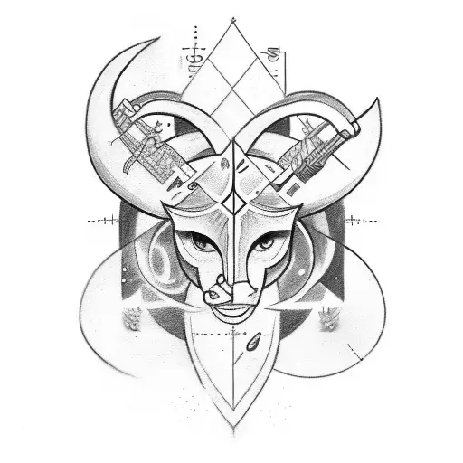 A sketch-style tattoo of a graffiti wall with the client's favorite Gemini astrology symbol incorporated tattoo design idea