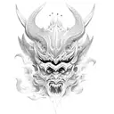 demon tengu mask  tattoo design idea