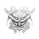 demon tengu mask  tattoo design idea