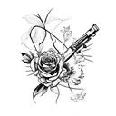 Guns and Roses tattoo design idea